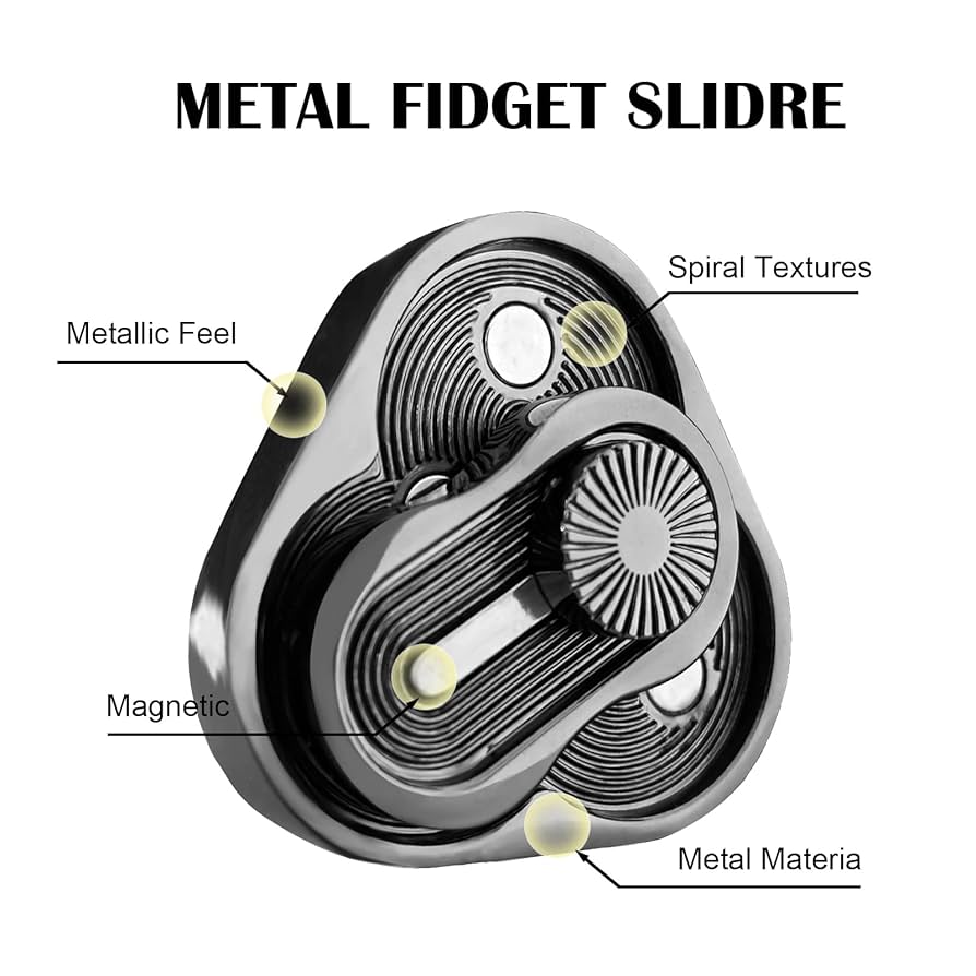 Magnetic Metal Fidget Slider: A premium EDC toy for stress relief and focus.